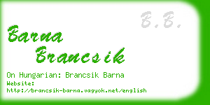 barna brancsik business card